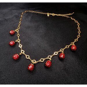 Vintage Joan Rivers Classics Collection Ladybug Charm Necklace